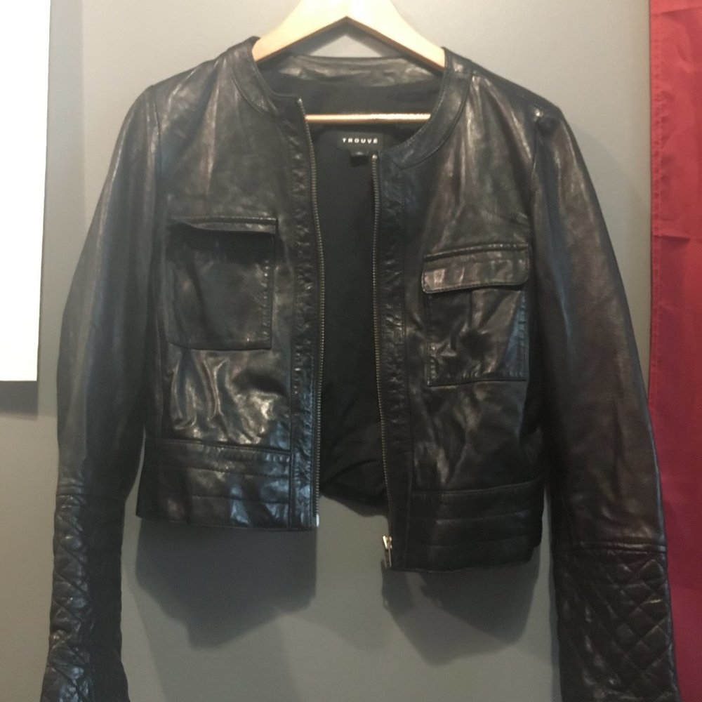 Cropped Leather Jacket